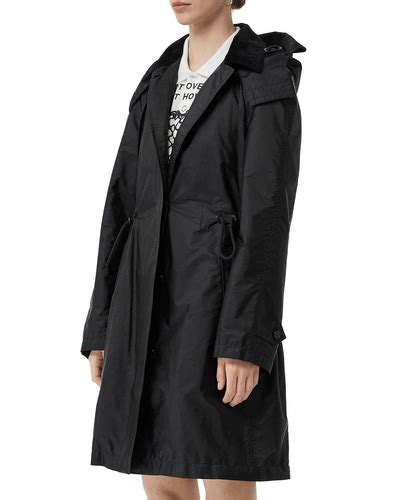 burberry taffeta corduroy collar rain coat|Burberry taffeta trench coat.